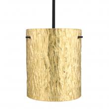 Besa Lighting 1TT-4006GS-LED-BK - Besa Tamburo 8 Pendant Stone Gold Foil Black 1x11W LED