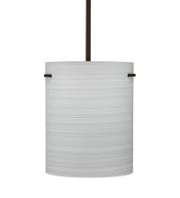 Besa Lighting 1TT-4006KR-BR-L - Besa Stem Pendant Tamburo 8 Bronze Chalk 1x100W Medium Base, 15Ft. Cord