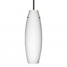 Besa Lighting 1TT-412707-BR-L - Besa Stem Pendant Suzi 18 Bronze Opal Matte 1x150W Medium Base A21, 15Ft. Cord