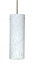 Besa Lighting 1TT-412819-SN-L - Besa Stem Pendant Stilo 18 Satin Nickel Carrera 1x150W Medium Base A21, 15Ft. Cord