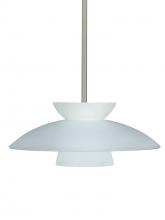 Besa Lighting 1TT-451325-SN-L - Besa Trilo 15 Stem Pendant Satin Nickel Frost 1x75W Medium Base, 15Ft. Cord
