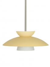 Besa Lighting 1TT-451397-SN-L - Besa Trilo 15 Stem Pendant Satin Nickel Champagne 1x75W Medium Base, 15Ft. Cord