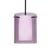 Besa Lighting 1TT-A00607-LED-BK - Besa Pahu 8 LED Pendant 1Tt Transparent Amethyst Black 1x11W LED