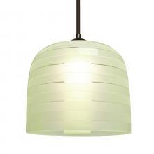 Besa Lighting 1TT-MITZI10CR-LED-BR - Besa, Mitzi 10 Stem Pendant, Chartreuse, Bronze Finish, 1x9W LED