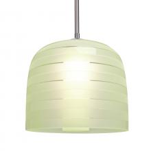 Besa Lighting 1TT-MITZI10CR-LED-SN - Besa, Mitzi 10 Stem Pendant, Chartreuse, Satin Nickel Finish, 1x9W LED