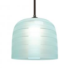 Besa Lighting 1TT-MITZI10CY-LED-BR - Besa, Mitzi 10 Stem Pendant, Cyan, Bronze Finish, 1x9W LED