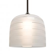 Besa Lighting 1TT-MITZI10FR-LED-BR - Besa, Mitzi 10 Stem Pendant, Frost, Bronze Finish, 1x9W LED