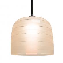 Besa Lighting 1TT-MITZI10SA-LED-BK - Besa, Mitzi 10 Stem Pendant, Salmon, Black Finish, 1x9W LED