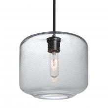 Besa Lighting 1TT-NILES10CL-EDIL-BK - Besa Niles 10 Pendant, Clear Bubble, Black Finish, 1x4W LED Filament