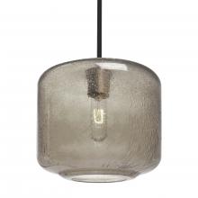 Besa Lighting 1TT-NILES10SM-EDIL-BK - Besa Niles 10 Pendant, Smoke Bubble, Black Finish, 1x4W LED Filament