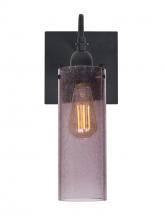 Besa Lighting 1WG-JUNI10PL-EDIL-BK - Besa Juni 10 Wall, Plum Bubble, Black Finish, 1x7W LED Filament