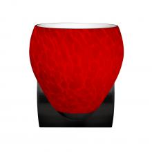 Besa Lighting 1WZ-4122RC-BK - Besa Wall Bolla Black Red Cloud 1x60W Medium Base