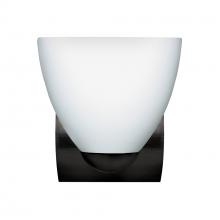 Besa Lighting 1WZ-757207-LED-BK - Besa, Sasha Mini Sconce, Opal Matte, Black Finish, 1x9W LED