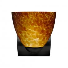 Besa Lighting 1WZ-757218-LED-BK - Besa, Sasha Mini Sconce, Amber Cloud, Black Finish, 1x9W LED