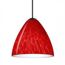 Besa Lighting 1XC-1779RC-LED-BK - Besa, Mia Cord Pendant, Red Cloud, Black Finish, 1x5W LED