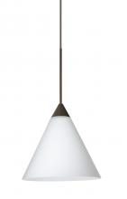 Besa Lighting 1XC-512107-BR - Besa Pendant Kani Bronze Opal Matte 1x50W Halogen