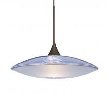 Besa Lighting 1XC-6294BL-BR-L - Besa Pendant Spazio Bronze Blue/Frost 1x50W MAX GY6.35 Base, 15Ft. Cord