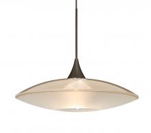 Besa Lighting 1XC-6294GD-BR-L - Besa Pendant Spazio Bronze Gold/Frost 1x50W MAX GY6.35 Base, 15Ft. Cord