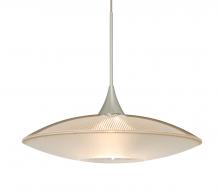 Besa Lighting 1XC-6294GD-LED-SN-L - Besa Pendant Spazio Satin Nickel Gold/Frost 1x5W LED, 15Ft. Cord