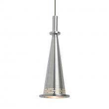 Besa Lighting 1XT-PRINCECNSN-LED-BR - Besa, Prince Cord Pendant, Satin Nickel Cone, Bronze Finish, 1x9W LED