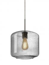Besa Lighting 1JC-NILES10CL-EDIL-BR - Besa Niles 10 Pendant, Clear Bubble, Bronze Finish, 1x4W LED Filament