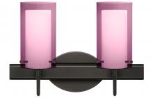 Besa Lighting 2SW-A44007-BR - Besa Pahu 4 Wall 2SW Transparent Amethyst/Opal Bronze 2x40W G9