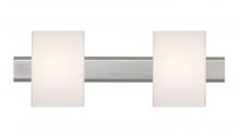 Besa Lighting 2SW-TITO07-LED-SN - Besa, Tito Vanity, Opal Matte, Satin Nickel Finish, 2x5W LED