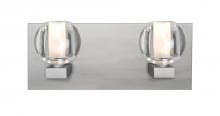 Besa Lighting 2WF-BOCACL-SN - Besa, Boca Vanity, Clear, Satin Nickel Finish, 2x40W G9
