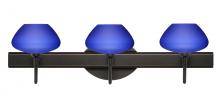 Besa Lighting 3SW-541087-LED-BR - Besa Wall Peri Bronze Blue Matte 3x5W LED