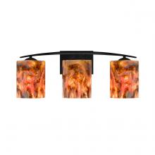 Besa Lighting 3WC-LAVA-BK - Besa, Lava Vanity, Lava, Black Finish, 3x60W Medium Base