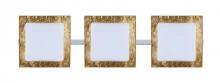 Besa Lighting 3WS-7735GF-LED-CR - Besa Wall Alex Chrome Opal/Gold Foil 3x5W LED