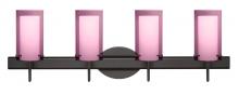 Besa Lighting 4SW-A44007-BR - Besa Pahu 4 Wall 4SW Transparent Amethyst/Opal Bronze 4x40W G9