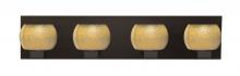 Besa Lighting 4WF-KENOGD-LED-BR - Besa, Keno Vanity, Gold Sand, Bronze Finish, 4x3W LED
