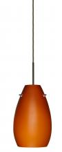 Besa Lighting J-412680-BR - Besa Pera 9 Pendant For Multiport Canopy Bronze Amber Matte 1x100W Medium Base