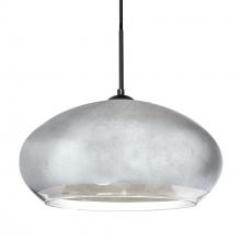 Besa Lighting J-4345SF-LED-BK - Besa Brio 14 Pendant for Multiport Canopy Black Silver Foil 1x9W LED