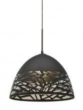 Besa Lighting J-KIEVBK-LED-BR - Besa Kiev Pendant for Multiport Canopy, Black, Bronze Finish, 1x9W LED