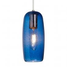 Besa Lighting J-PINOT9BL-EDIL-SN - Besa, Pinot 9 Cord Pendant for Mulitport Canopy, Blue Bubble, Satin Nickel FInish 1x4