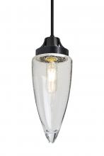 Besa Lighting J-SULUCL-EDIL-BK - Besa, Sulu Cord Pendant For Multiport Canopy, Clear Bubble, Black Finish, 1x4W LED Fi