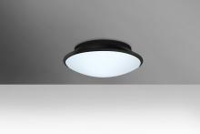Besa Lighting SILK10BKC-LED - Besa, Silk 10 Ceiling, Opal/Black, 1x15W LED