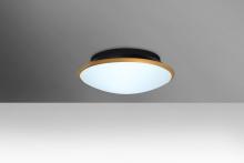 Besa Lighting SILK10GDC-LED - Besa, Silk 10 Ceiling, Opal/Gold, 1x15W LED