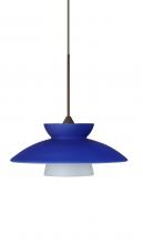Besa Lighting X-271823-BR - Besa Pendant For Multiport Canopy Trilo 7 Bronze Blue Matte 1x50W MAX GY6.35 Base