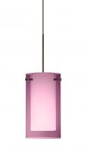 Besa Lighting X-A44007-LED-BR - Besa Pendant For Multiport Canopy Pahu 4 Bronze Transparent Amethyst/Opal 1x5W LED