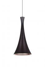 Besa Lighting X-RONDO-LED-BR - Besa, Rondo Cord Pendant For Multiport Canopy, Bronze Finish, 1x9W LED