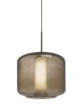 Besa Lighting J-NILES10SO-BR - Besa Niles 10 Pendant For Multiport Canopy, Smoke Bubble/Opal, Bronze Finish, 1x60W M