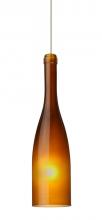 Besa Lighting 1XP-1685AF-SN - Besa Pendant Botella 12 Satin Nickel Amber Frost 1x35W Halogen