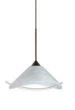 Besa Lighting X-181304-BR - Besa Pendant For Multport Canopy Hoppi Bronze Marble/Clear 1x50W Halogen