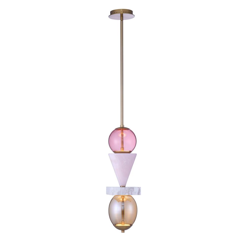 Demi Pink Jade LED Mini Pendant