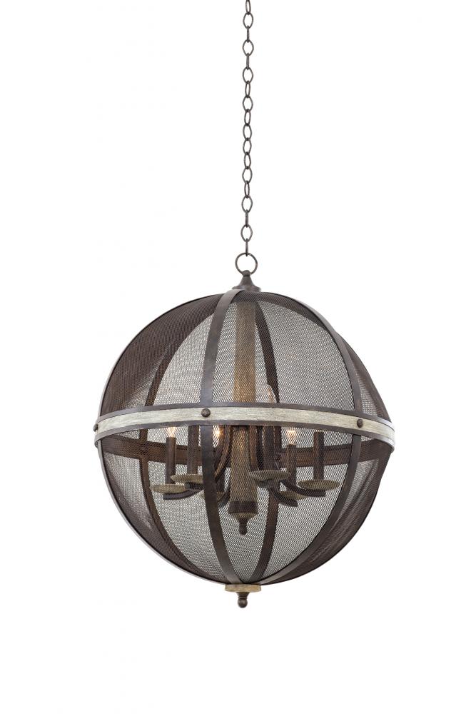 Coronado 6 Light Oval Chandelier