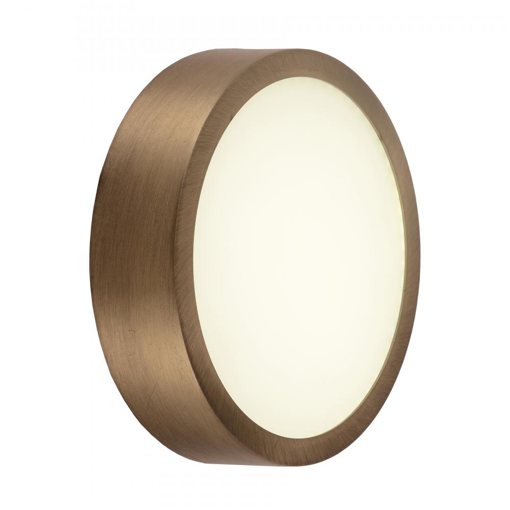 Aperture 12-Watt Bronze Finish Integrated LEd Circle Wall Sconce / Ceiling Light 6 in. Dia x 1.5 in.