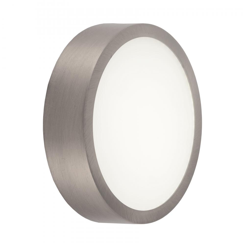 Aperture 12-Watt Chrome Finish Integrated LEd Circle Wall Sconce / Ceiling Light 6 in. Dia x 1.5 in.